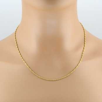 Catenina in oro a tubolare rigato Zoppi Gioielli - Gold jewellery Catene oro CT745AU
