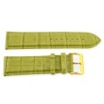 Cinturino in pelle verde acido stampa cocco 24mm
