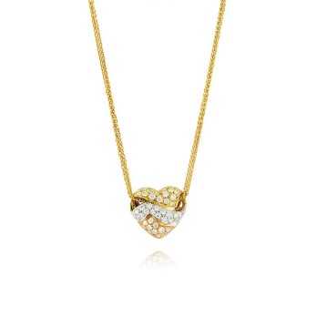Cuore in oro 3 colori e diamanti 0,52 ct Zoppi Gioielli - Gold jewellery Collane oro diamanti GC8D52