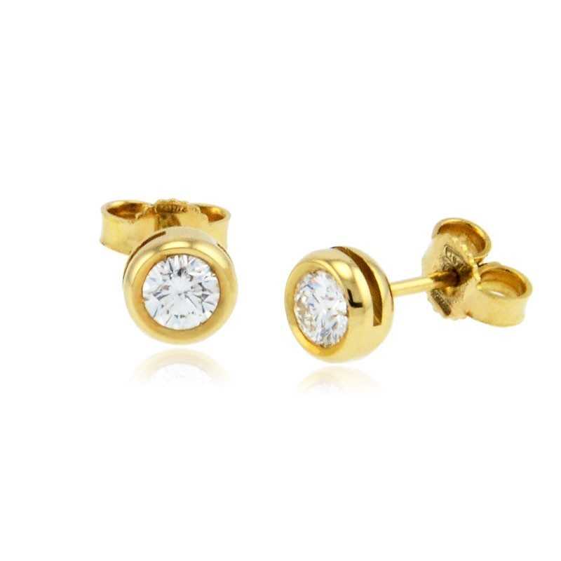 Orecchini punto luce in oro e diamanti 0,50CT Zoppi Gioielli - Gold jewellery Orecchini oro diamanti OR21C51