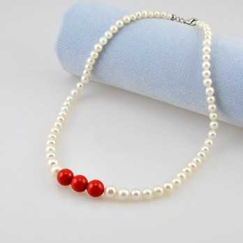 Collana di perle e corallo Mylas perle Collane con gemme MY-Q105