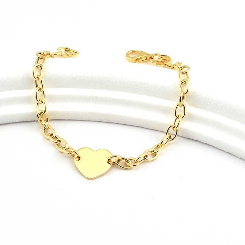 Bracciale con cuore in argento dorato Zoppi Gioielli - Bijoux Bracciali Donna BR118AGO
