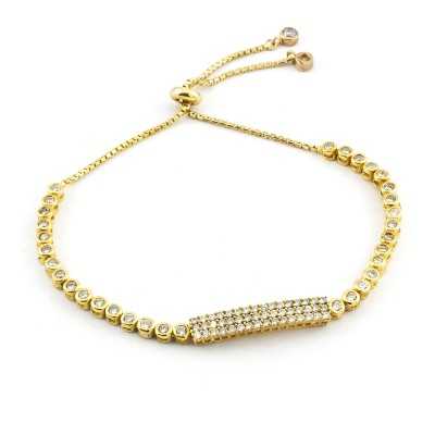 Bracciale tennis in argento dorato con piastrino Byblos jewels Promozioni BB9431