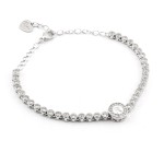 Bracciale Tennis con lettera R in argento 925 Osa jewels Osa Name Collection OSA7000-R