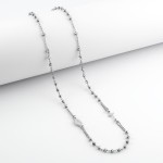 Girocollo a rosario argento con spinelli grigi Zoppi Gioielli - Bijoux Collane religiose GR65AGR