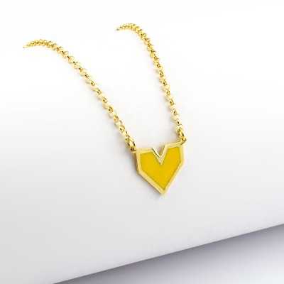 Collana con cuore giallo argento dorato Zoppi Gioielli - Bijoux Collane Donna CL150AGO