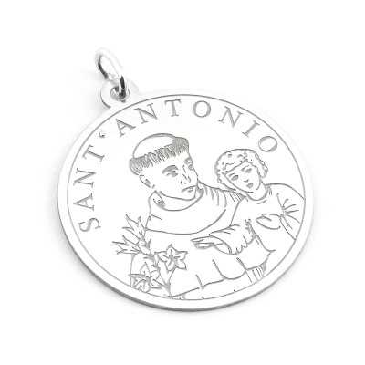 Medaglia Sant'Antonio in argento Zoppi Gioielli - Bijoux Croci e Medaglie MDSA12AGI