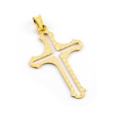 Croce con decoro traforata in argento dorato Zoppi Gioielli - Bijoux Croci e Medaglie CR5AGO