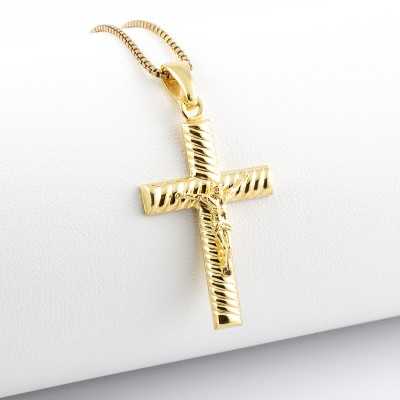 Collana con croce con cristo in argento dorato Zoppi Gioielli - Bijoux Collane religiose CLC530AGO
