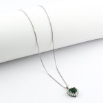Collana con cuore con pietra verde smeraldo Zoppi Gioielli - Bijoux Collane Donna RBCL13AG