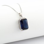 Collana in argento con pietra blu zaffiro Zoppi Gioielli - Bijoux Collane Donna RBCL18AG