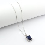Collana in argento con pietra blu zaffiro Zoppi Gioielli - Bijoux Collane Donna RBCL18AG