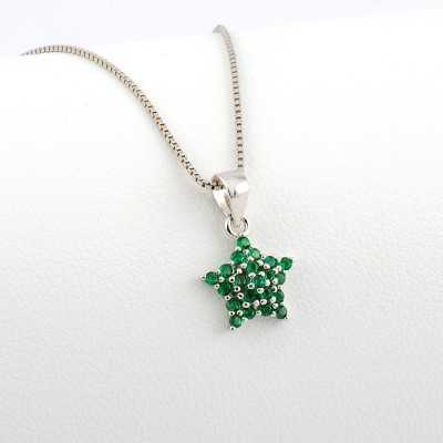 Collana con stella con pietre verde smeraldo in argento Alexia gioielli Collane Donna RBCLSAG