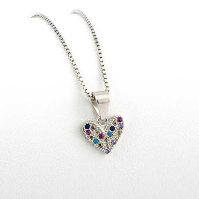 Collana cuore con pietre multicolor in argento Alexia gioielli Collane Donna CL19AGM