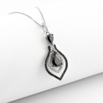 Collana con pendente in argento e pietre nere e bianche Zoppi Gioielli - Bijoux Collane Donna ITCL40AGN