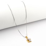 Collana con Angelo in oro bicolore 18kt Zoppi Gioielli - Gold jewellery Collane religiose CL215AUBG