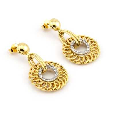Orecchini con fiore fantasia in oro 18kt Zoppi Gioielli - Gold jewellery Orecchini Donna OR54AU