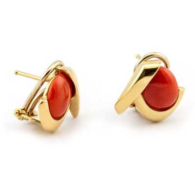 Orecchini donna oro e corallo rosso Zoppi Gioielli - Gold jewellery Orecchini con gemme ORC74AU