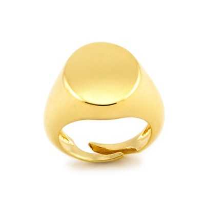 Anello da mignolo ovale in argento dorato Alexia gioielli Home AN21AGO