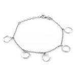 Bracciale con cerchi pendenti in argento 925 Zoppi Gioielli - Bijoux Bracciali Donna BR666AG