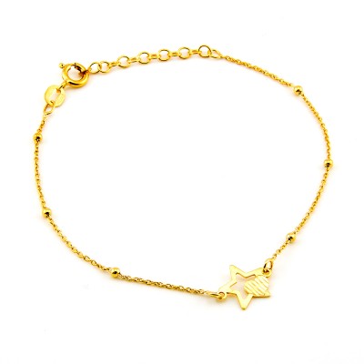 Bracciale con stella con cuore in argento dorato Zoppi Gioielli - Bijoux Bracciali Donna BR668AG