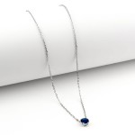 Collana punto luce blu zaffiro 8mm in argento Zoppi Gioielli - Bijoux Collane Donna CL230PBAG