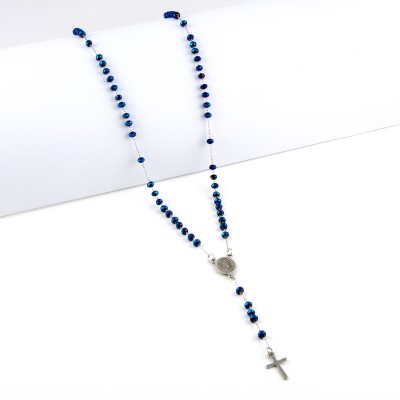 Collana a rosario con pietre blu in acciaio Alexia gioielli Collane Uomo RBV11AC