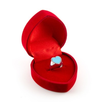 Anello cuore in argento con turchese Zoppi Gioielli - Bijoux Anelli Donna ANC38AGT