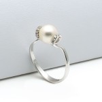 Anello con perla e diamanti in oro bianco Zoppi Gioielli - Gold jewellery Anelli con gemme NA0549AN