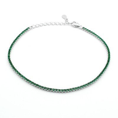 Tennis 1,5 mm argento e pietre verde smeraldo Alexia gioielli Bracciali Uomo BRT15AG17V