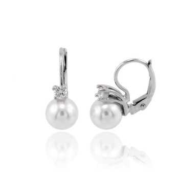 Orecchini con perla 8 mm e zircone Alexia gioielli Orecchini con gemme OR24AGP8