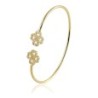 Bracciale rigido in argento dorato con fiori Byblos jewels Promozioni BB-9219