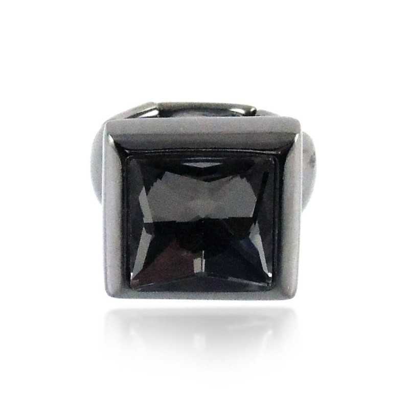 Anello in metallo e cristallo nero Lizas jewellery Promozioni LZ-61891AN