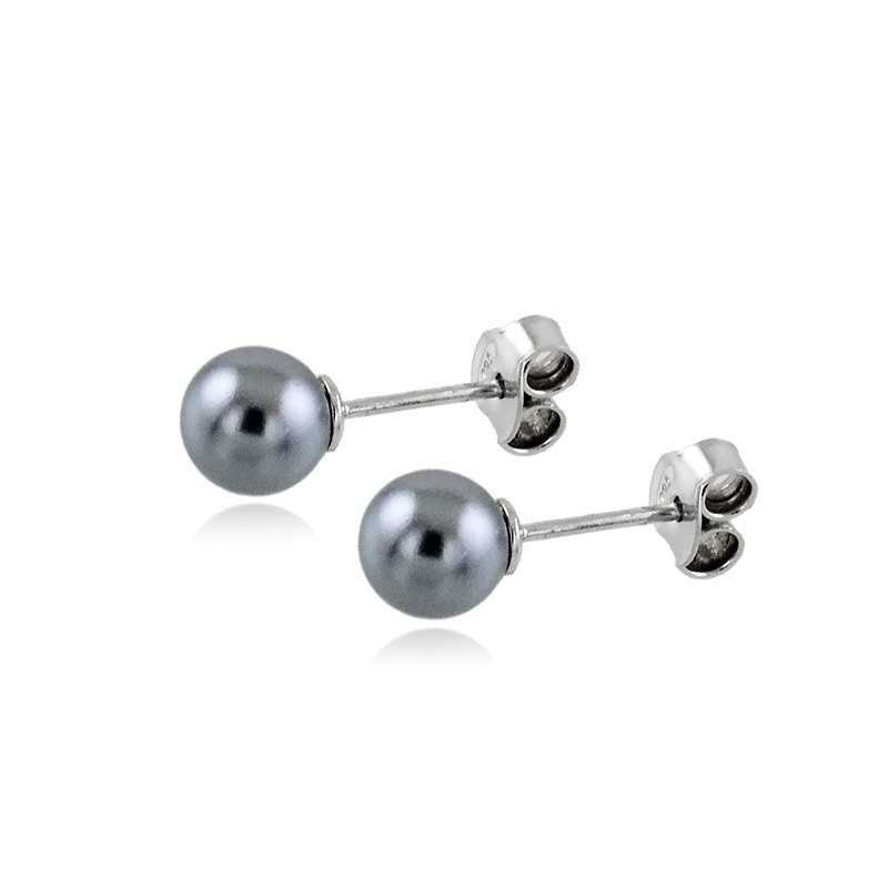 Orecchini argento con perla grigia 6mm Alexia gioielli Orecchini Kids RB-ORP5AG6G