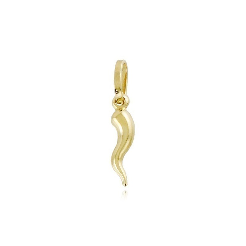 Cornicino in oro giallo h.20mm Zoppi Gioielli - Gold jewellery Ciondoli CN040AU