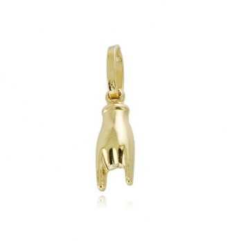 Ciondolo portafortuna mano con corna in oro18k Zoppi Gioielli - Gold jewellery Ciondoli CNM60AU