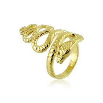 Anello a serpente in argento dorato Alexia gioielli Home AN230AGG